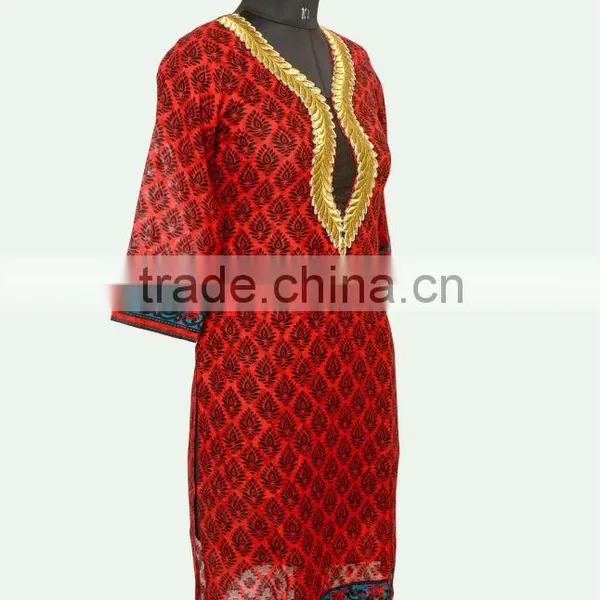 Embroidery Neck Patch Kurtis photo-2