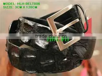 Black Alligator Leather Belt HLH-BELT006