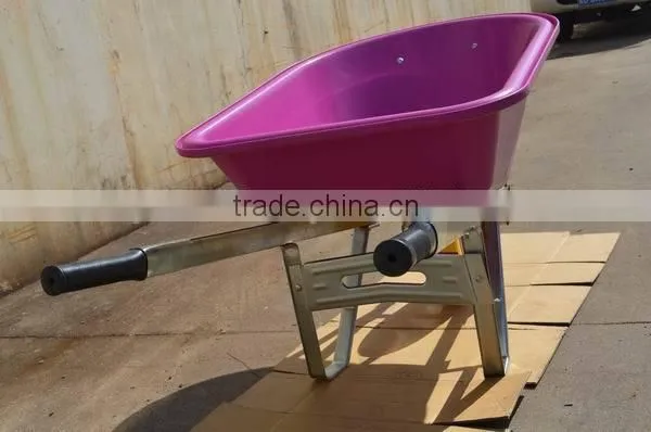 Commercial Pink Poly Tray Wheelbarrow With Single Wheel photo-6
