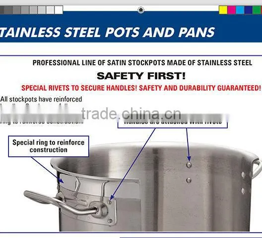 Commercial Stainless Steel Stockpot For Restaurant And Hotel photo-2