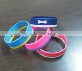Silicone Bracelet,Colourful Logo 1 Inch Width Silicone Wristband