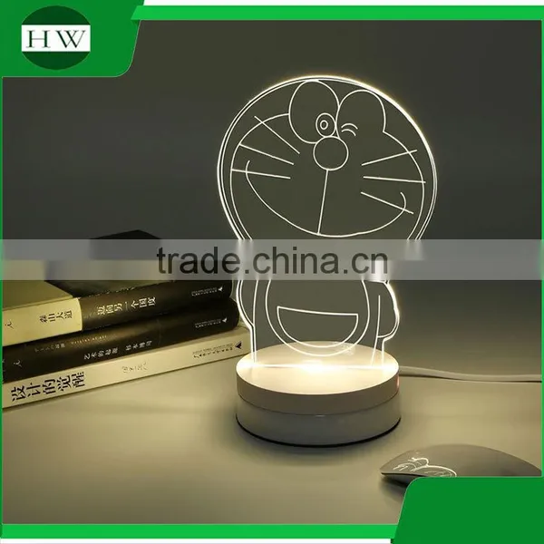 Acrylic Cartoon 3D Charging Charge Study Led Reading Eye Protection Desk Table Latern Lamp Light photo-5