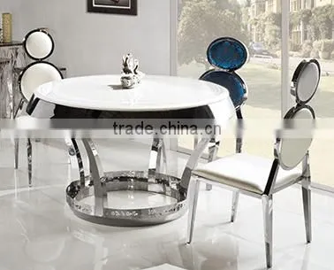 TH282 New Design Round Marble Top Dining Set photo-4