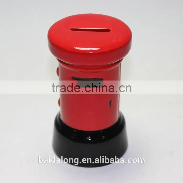 Ceramic postbox saving bank