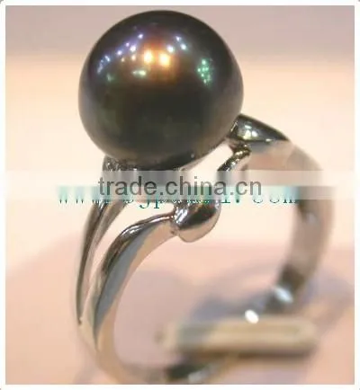 Rose Purple Seawater Tahitian Pearl Ring photo-5