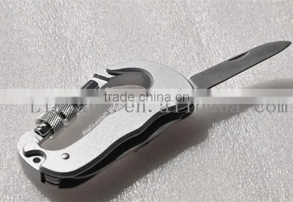 Wholesale Silver Portable Multifunction Stainless Carabiner Bulk photo-3