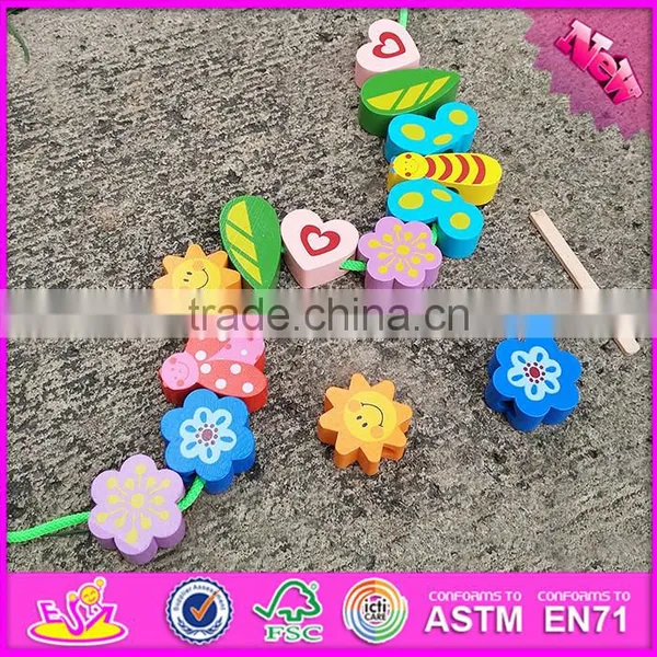 2016 New Design Educational Wooden Toddler Threading Toys W11E063 photo-6