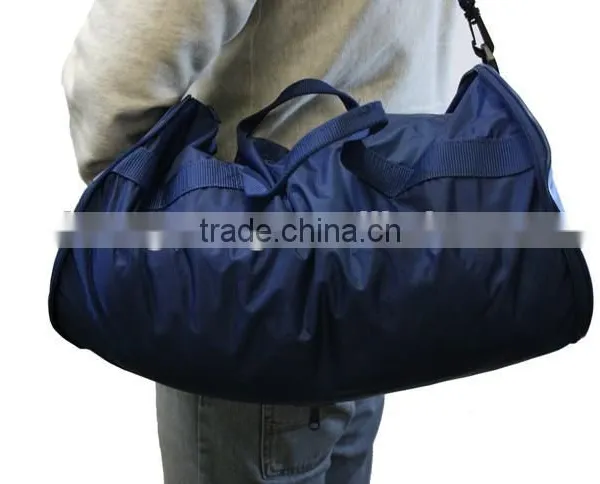 Navy Blue 420D Polyester Expandable Carry-on Duffel Bag photo-5
