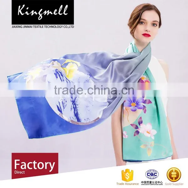 Custom-made Silk Satin Printed Scarf From Chinese Supplier photo-3