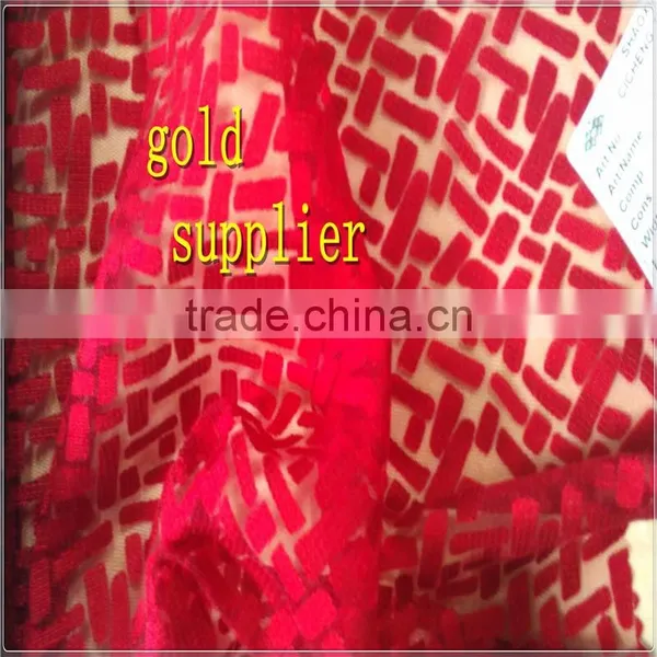 Burn Out Cheap Lace Fabric photo-3