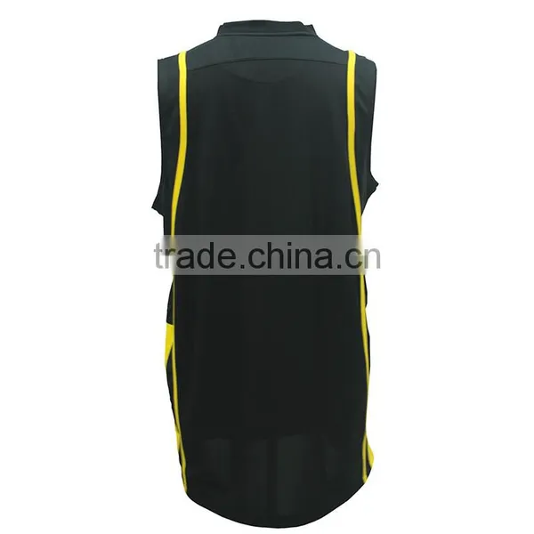 Black Selling Basketball Fabrics Mesh Jersey photo-2