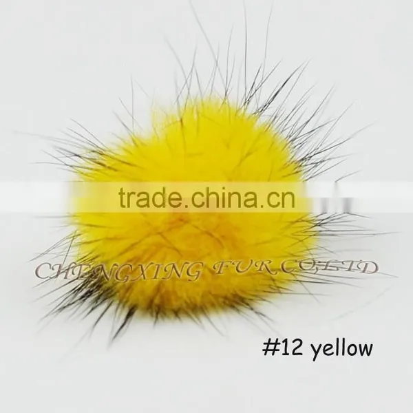 CX-A-27 Genuine Mink Fur Ball Finger Ring photo-4