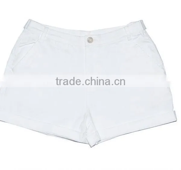 New Hot Fashion Solid White Shorts Women/High Waist Lady Summer Women Shorts photo-3