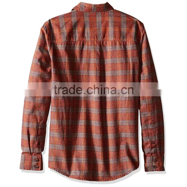 2016 Pure Cotton Casual Shirt Men's Flannel Plaid Shirt photo-2