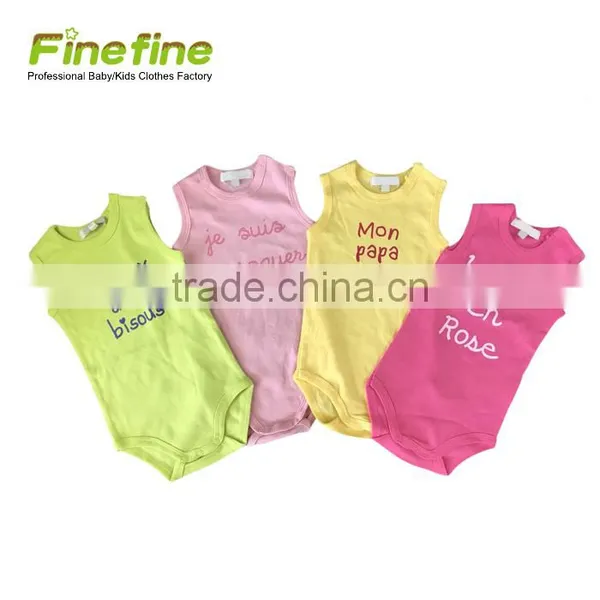 Hot Sale 100% Cotton Oem Manufacturer Plain Color Baby Rompers photo-2