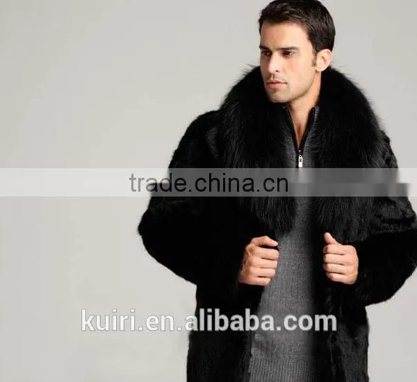 2015 Winter Fashion Mens Faux Fur Coat Thick Warm Jackets Full Length Parka Fox Fur Coats Plus Size Man's Overcoat photo-6