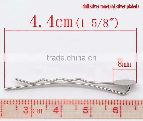 Jewelry Supplies Accessories Hottest Silver Tone Bobby W /Glue Pad Pins Hair Clips Findings photo-3