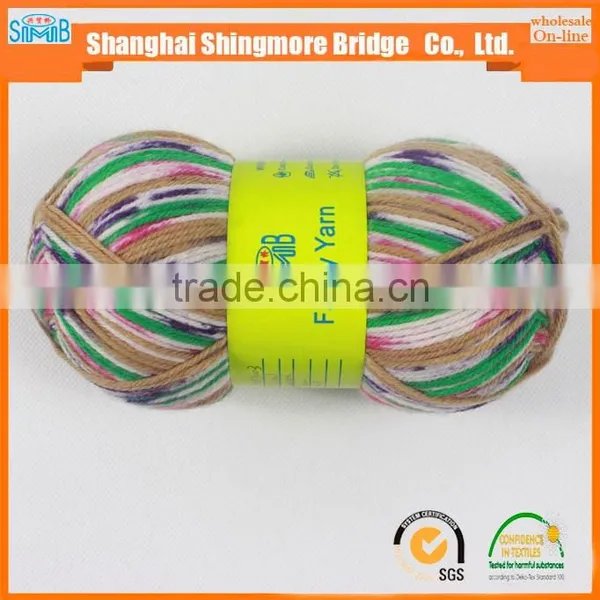 China Knitting Yarn Gold Supplier Hot Wholesale 2016 New Fashion DIY Wool Sock Yarn for Knitting photo-2