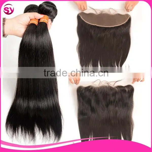 Peruvian Frontal Closure Straight Unprocessed Virgin Peruvian Lace Front Closure Piece photo-5