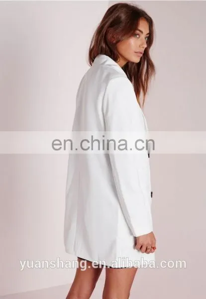 2016 Latest White Long Sleeve Fashion Ladies Blazer Designs photo-5