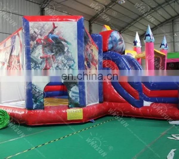 Spider Man Inflatable Jumping Combo, High Quality Bouncers Winsun Inflatables photo-2