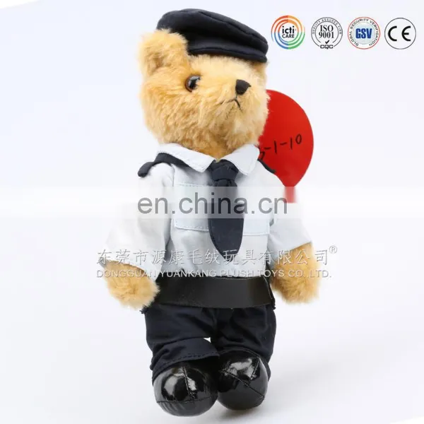 Custom Uniform Plush Teddy Bear Stuffed Police Officer Bear Toys With Hat and Suit Wholesale photo-2