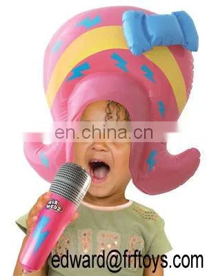 Inflatable Popstar Wig and Mic