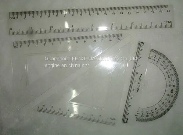 20cm Plastic Ruler Student School Ruler Set