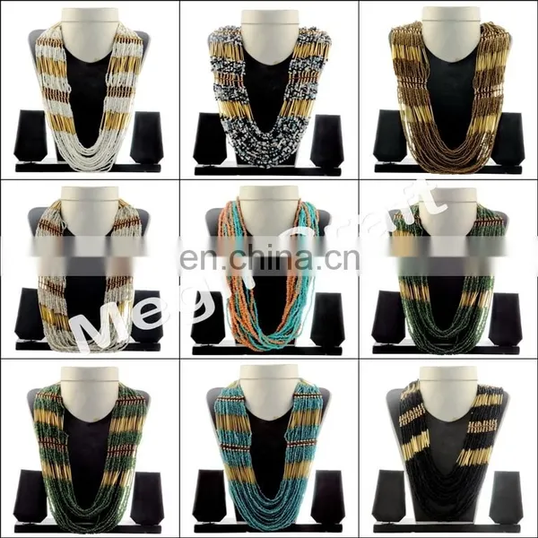 Pearl Beaded Necklace -Jewelry Fashion Costume Imitation Artificial-Indian Handmade Jewelry- Handicraft Beaded Jewellery photo-2