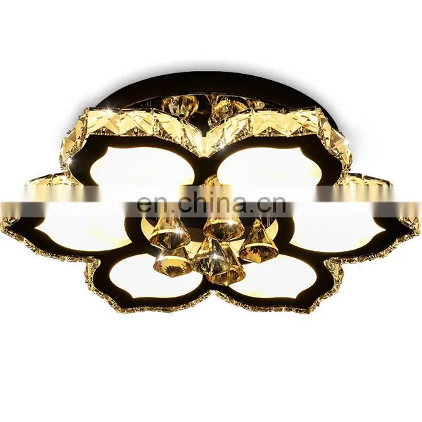 Modern Minimalist LED K9 Crystal Ceiling Lights Living Room Light Fixtures photo-2