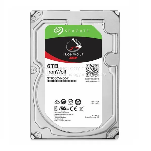 Seagate IronWolf 6TB NAS внутренняя жёсткая диск HDD – 3.5-дюймовый SATA 6 Гбит/с 7200 об/мин 256 МБ кэша для RAID сетевого хранилища ST6000VN0033