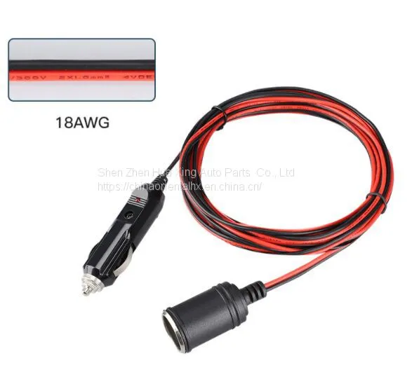 3.7M 18AWG 12/24V Car Cigarette Lighter Extension Cord Max 15A photo-3