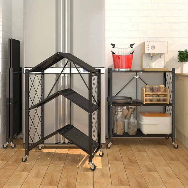Kitchen Racks With Wheels Kitchen Storage Racks Metal Kitchen Shelves Display photo-4
