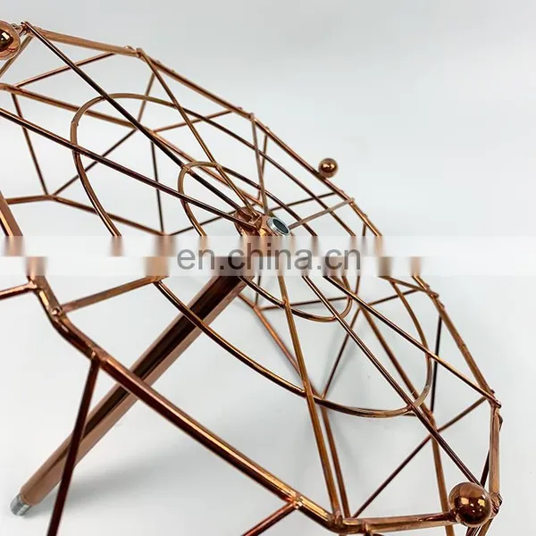 Detachable 2 Tier Storage Basket Decorative Metal Wood Wire Bamboo Hanging Fruit Basket Stand photo-4