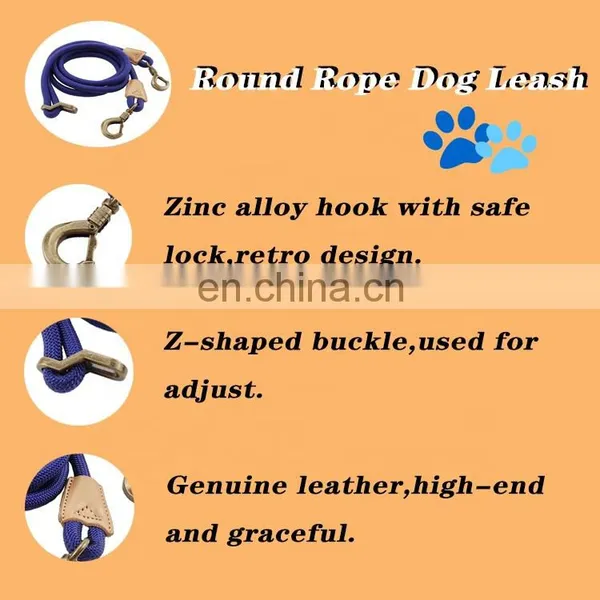 Wholesale New Fashion Durable and Comfortable Handsfree Leash Accept Custom Color Manufacturer Dog Rope Leash photo-5