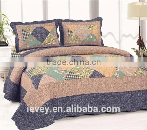 High Quality Best Price Cotton Fabric Plaid Style Bed Sheet Patchwork Summer Quilt Patchwork Quilt Wholesale photo-5