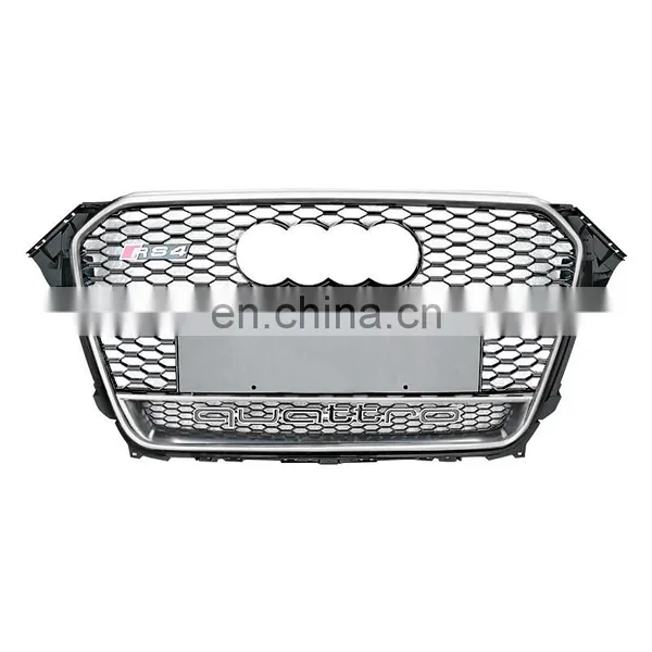 ABS Black Car Grill for Audi A4 B85 High Quality Front Bumper Honeycomb Mesh Facelift RS4 Grill 2013 2015 photo-5