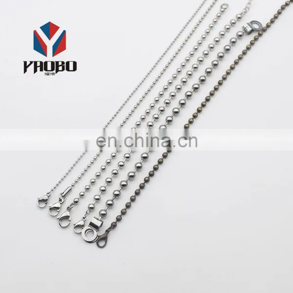 Papular High Quality Metal Faceted Ball Chain Gold Color Necklace photo-5