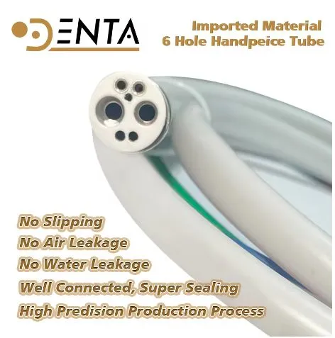 6 Holes Dental Handpiece Tube Super High Quality Hose Connector For Dental High Speed Water Pipe Accessories Tools Parts