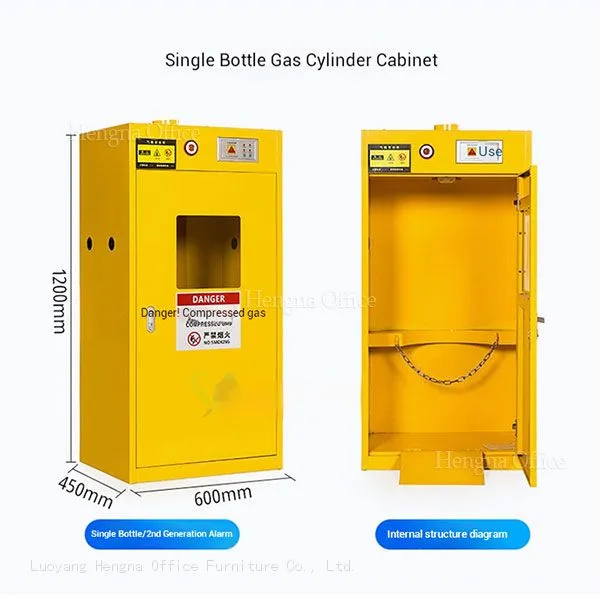 Industrial Dual Cylinder Storage Cage | Fixed Chain Retainers for Safety