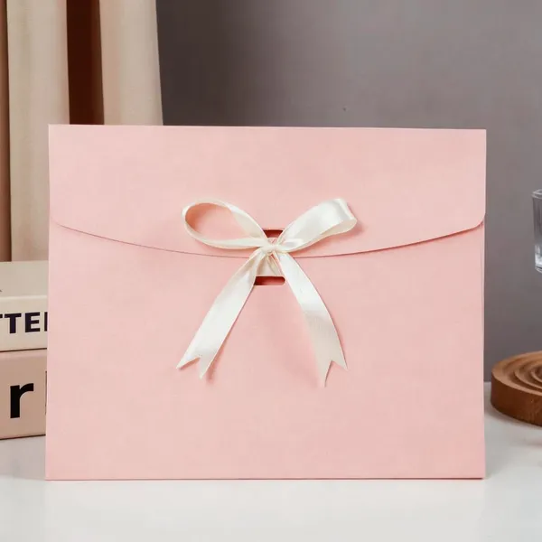 New Design Envelope Luxury Paper Box With Ribbon photo-5