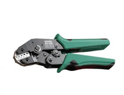 SN-68B Ratchet Crimping Plier, 7.5Inch Precision Open Barrel Pin Terminal Crimper
