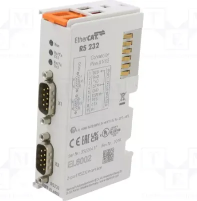 Beckhoff EL6002 EtherCAT Serial Interface Terminal 2-Channel RS232 Communication Module Industrial Automation photo-2