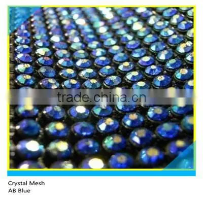 Hot Fix Rhinestone Mesh Roll Ss10 3mm LT.Topaz Crystal Gold Base photo-3