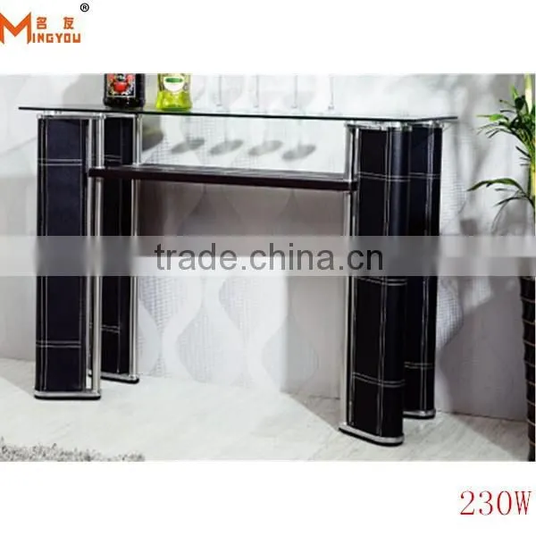 2 Layer Clear High Quality Glass Side Table for Sale photo-3