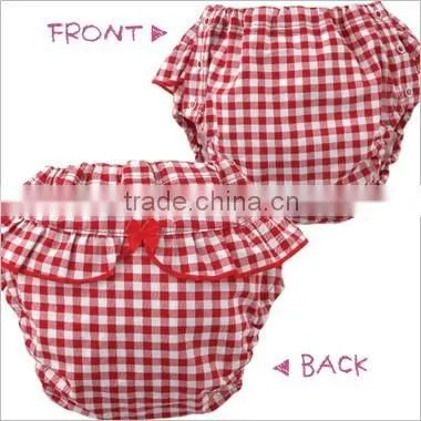 Made in Japan Baby Diaper Manufacturers Wholesale Product Cute Check Pattern Clothe Nappies Cover for Girl High Quality photo-2