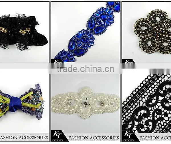 Bling Bling Trim Lace Collar Applique for 2013 Kavatar Shoes