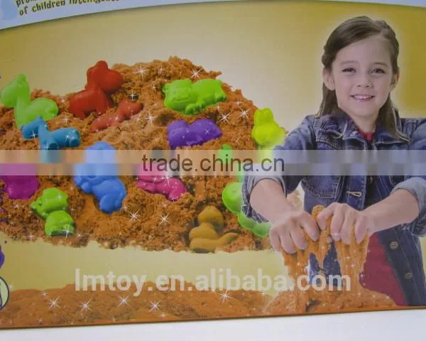 Jungle Animal Martian Sand With 10 Sand Mold + 1 Table, Magic Motion Sand 500G