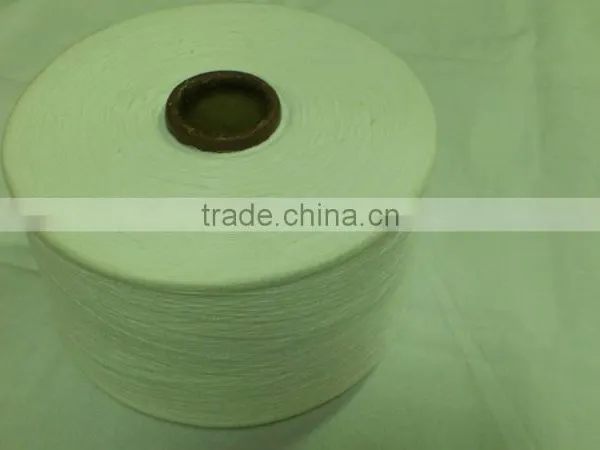 1/34 NE 100% POLYESTER MJS WAXED RAW WHITE YARN ON CONE FOR WEAVING photo-5