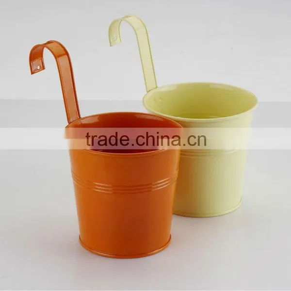 2013 New Style Galvanized Iron Hanging Flower Pot Cheap Flower Pots
